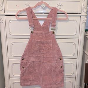 No Brand Pink Corduroy Pinafore Dress Sz Xs